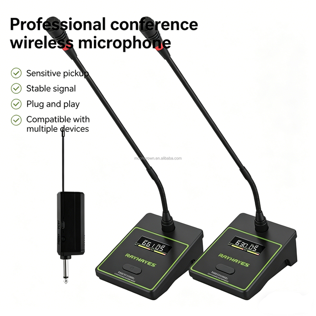 Professional Conference Wireless Microphone Wireless Meeting Mic Goose Neck Wireless Microphone, Long Transmission Microphone