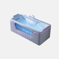 Bain à remous de luxe de haute qualité pour spa intérieur, jets de massage, jacuzzi rectangulaire en acrylique, spa portable, baignoire autoportante