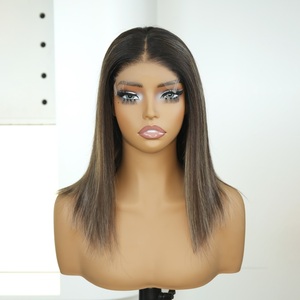 Pelucas de Cabello Humano Corto Estilo Bob Vietnamita, Sin Pegamento, HD 5X5, Pre-decoloradas, con Cierre de Encaje HD - Product Image 3