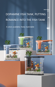 Bureau-<span class=keywords><strong>aquarium</strong></span> huishoudelijk woonkamer plastic klein creatief ecologisch landschapsontwerp goudvis <span class=keywords><strong>aquarium</strong></span> met filtratie circulatie - Product Image 3
