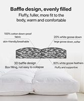 Luxus White Goose Ente Daunen feder Matratze Topper Baffled Feather bed-Ganzjährig, Twin/Twin XL Size39x79in Hersteller