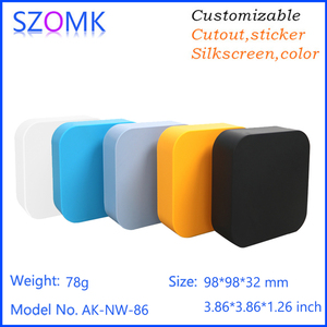 Szomk caixa de plástico abs AK-NW-<span class=keywords><strong>86</strong></span> colorido, uso elétrico para instalação pcb 98*98*32mm - Product Image 2