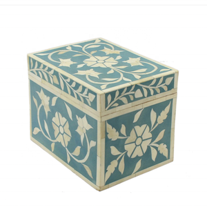Caja de hueso pequeño con incrustaciones indias Caja de incrustaciones de hueso hecha a mano para Ramadán Fabricante especial Cajas de hueso de la mejor calidad - Product Image 1