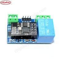 #63194 ESP8266 Módulo de sensor de relé WiFi de 1 vía, interruptor de control remoto para el hogar inteligente, aplicación inalámbrica WIFI para teléfono ESP01 Kits