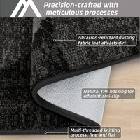 Tapis de sol de bienvenue absorbant Tapis d'entrée lavable antidérapant Tapis de porte Dirt Trapper pour chaussures et pattes boueuses et humides