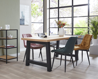 Chaise de salle à manger en velours rembourrée, fauteuil d'appoint moderne pour salon, chambre, cuisine, chaise de luxe avec pieds peints en noir