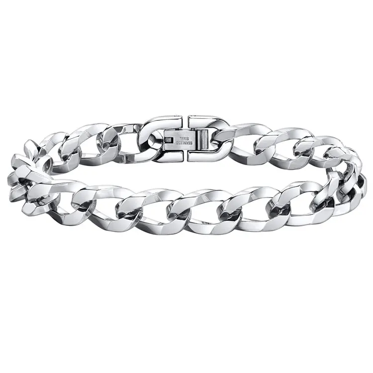 Hip hop minimalist jewelry accessories punk rock stainless steel bracelets for men
