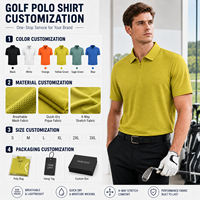 Chemises de golf pour hommes, design OEM, performance, luxe, haute qualité, tricotées, respirantes