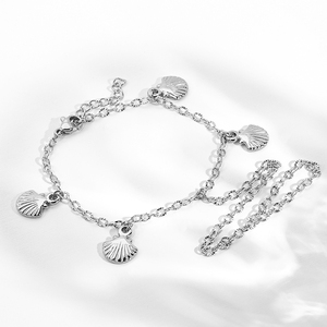 2025 tối giản vỏ vàng Tự làm ngón tay vòng đeo tay sáng tạo chuỗi vệ tinh kết nối tay thời trang thép không gỉ - Product Image 3