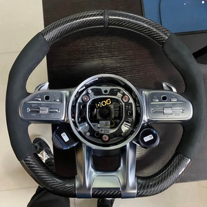 Volante Deportivo en Forma de <span class=keywords><strong>D</strong></span> de Fibra de Carbono y Cuero DOS para Mercedes-Benz C300 <span class=keywords><strong>C200</strong></span> W204 W212 W211 Glc E S G Class Premium Mate - Product Image 5