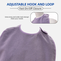Vente en gros de grands bavoirs en éponge pour adultes protecteurs de vêtements imperméables robustes pour hommes et femmes bavoirs réutilisables pour personnes âgées