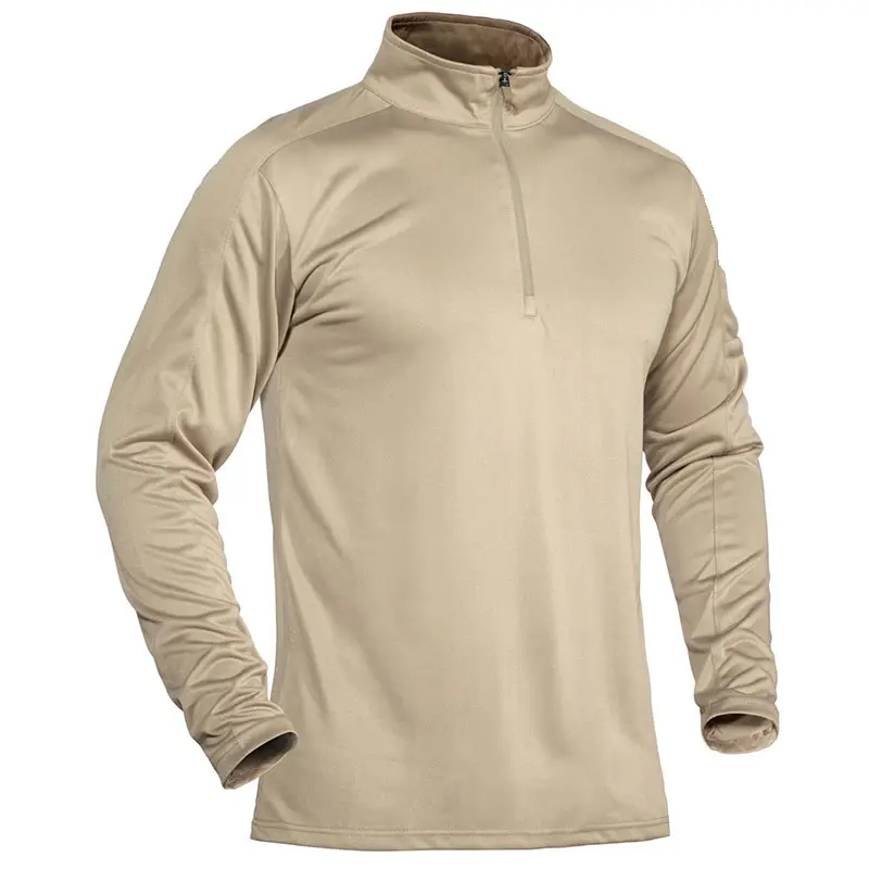 Custom Long Sleeve T-shirts Men's T-shirts 1/4 Zip Collar Shirts Sport Quick Dry Tops Quarter Zip Shirts