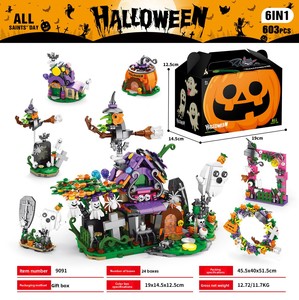 Bloques <span class=keywords><strong>de</strong></span> Construcción <span class=keywords><strong>de</strong></span> Halloween con Diseño <span class=keywords><strong>de</strong></span> Calabaza y Fantasma, Más <span class=keywords><strong>de</strong></span> 200 Piezas, Decoración <span class=keywords><strong>de</strong></span> <span class=keywords><strong>Bruja</strong></span>, Regalo para Niños y Adultos - Product Image 2