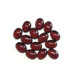 IGI certifié 8x10mm naturel rouge grenat Cabochon ovale pierre précieuse en vrac couleur argent pierres semi-précieuses pour bijoux dos plat - Product Image 3