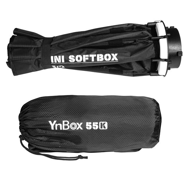 NewYONGNUO YN Box 55K Mini Softbox 55cm Portable Lightweight Fast Installation Bowens Mount Softbox for Studio Flash LED Light