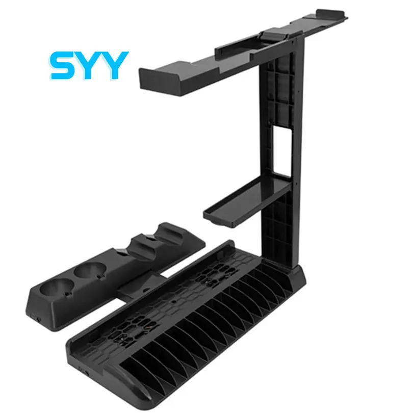 SYY High Quality Multi-function Console Vertical Bracket Controller Charging Stand 2 Charge Converter for PS4 Slim Pro PS VR