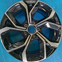 Vente en gros de jantes de voiture en alliage d'aluminium de 17 pouces 65J 5x1143 ET40mm finition noire compatibles avec BYD Yuan Plus