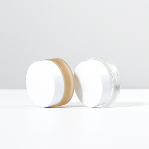 Hot bán tùy chỉnh Blush nhỏ Rỗng Mỹ phẩm kem thủy tinh Jar bao bì <span class=keywords><strong>container</strong></span> với nắp nhôm 100% có thể tái chế - Product Image 1