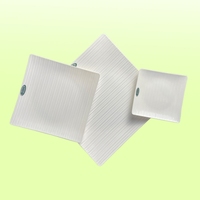 Assiette carrée en mélamine de qualité alimentaire, écologique, à rayures blanches, durable, sans BPA, passe au lave-vaisselle, vente en gros pour restaurants