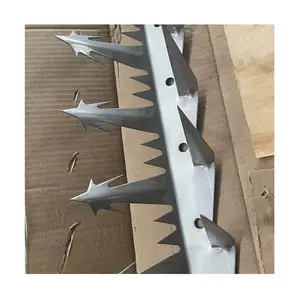 Strong Deterrent To Intruders Practical Metal Stainless Steel Wall Anti Climb Design Modern Spike Fences