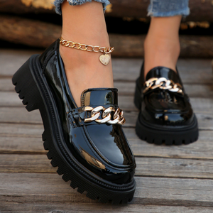 Nuevos Mocasines de Mujer Talla Grande 2026, Zapatos de Punta Redonda con Boca Poco Profunda y Suela Gruesa - Product Image 3