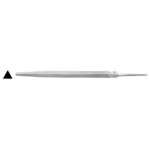 Lima triangolare per meccanici, realizzata in acciaio temprato, ideale per affilare e modellare pezzi metallici e plastici. - Product Image 1