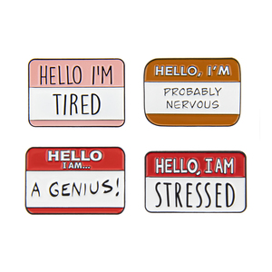 ป้ายชื่อโลหะ ป้ายติดเสื้อ ป้ายชื่อโรงเรียน เข็มกลัดติดเสื้อ ป้ายชื่อติดเสื้อ ป้ายโลโก้น่ารัก เข็มกลัดติดเสื้อ เข็มกลัดสำหรับผู้หญิง ผู้ชาย เด็ก - Product Image 5