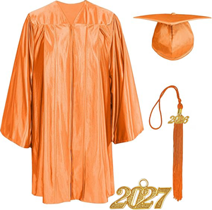 Robe de graduation en tricot brillante pour la maternelle, ensemble robe et toque en tricot doux pour enfants pour cérémonie scolaire - Product Image 3