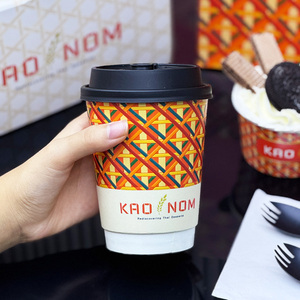 Bicchieri e Ciotole in Carta Kraft Monouso con Logo Personalizzato, Coperchio Riciclabile, 5oz-32oz, per Gelato e Yogurt Gelato da <span class=keywords><strong>Asporto</strong></span> - Product Image 5