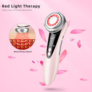 Masajeador Facial Galvánico 4 en 1 con Compresa Cálida, Microvibración, Luz Roja y Azul, Fototerapia, Reafirmante y Lifting - Product Image 2