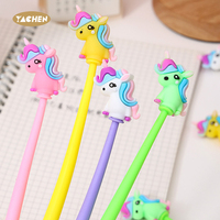 Stylos gel créatifs en silicone souple Yachen, motif licorne de dessin animé, fournitures scolaires pour étudiants, 48 pièces/boîte, Diwali Ramadan