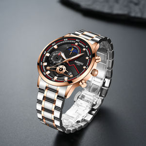 Pour NIBOSI 2503 luxe or Quartz chronographe montre pour hommes haut marque affaires Style élégant bande Relogio Masculino - Product Image 6