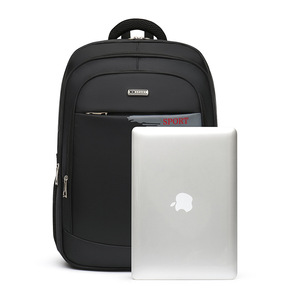 Men's Backpack Large Capacity 20-35L Business Travel Laptop Bag Solid Color Soft Handle Interior Zipper Pocket - Product Image 3