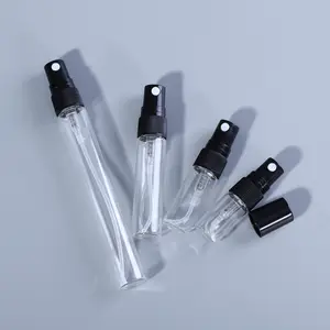 2ml 3ml 5ml 10ml Transparent Perfume Glass Bottles Spray With Pump Small Container