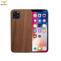Coque de téléphone en bois naturel sculpté à la main avec Logo personnalisé pour Iphone 14 13 12 11 Pro coque de protection latérale en TPU