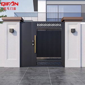 ประตูรั้ววิลล่าแบบคู่ ทำจากเหล็กดัดและอลูมิเนียมอัลลอยด์ สำหรับสวน ลานบ้าน ประตูทางเข้าไฟฟ้าสำหรับพื้นที่ชนบท - Product Image 4