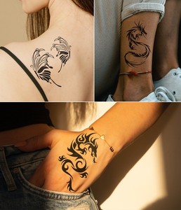 24 Plantillas Personalizadas para <span class=keywords><strong>Tatuajes</strong></span> de Henna, Aptas para Mujeres, Niñas y Adolescentes - Product Image 5