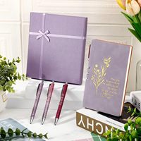Coffret cadeau Carnet en cuir A6 Stylo avec boîte cadeau Collègue Personnel Enseignant Infirmière Bénévole Femmes Hommes