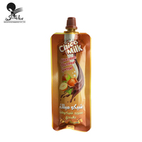 Sachet de sauce à presser crème au chocolat en plastique avec impression personnalisée avec bec verseur