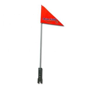 Bandera de Seguridad Fluorescente Naranja para Bicicleta Deportiva, Portátil, con Opción de Colgar, para Niños, Material de Poliéster - Product Image 1