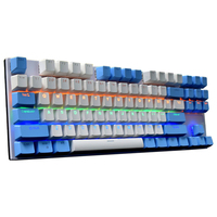 87 Tombol Permainan RGB Hijau Sumbu Permainan Komputer Sumbu Merah Diskon Besar Kabel Bercahaya PC Set Keyboard Mekanik