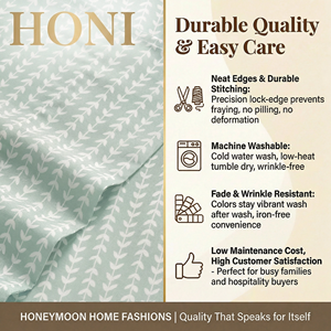 Ensemble de literie en microfibre HONI 90 g/m², léger, résistant aux plis, 3 pièces - Product Image 5