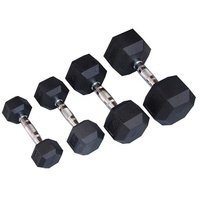 Haltères hexagonales en caoutchouc pour fitness, musculation, poids, ensemble d'haltères hexagonaux antidérapants