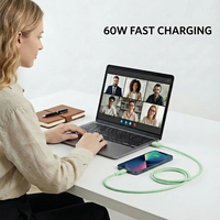 Cable USB Tipo C de Carga Rápida de 60W de Fábrica OEM, USB-A a USB-C, Trenzado con Cubierta de Nailon 3A para Teléfonos Móviles