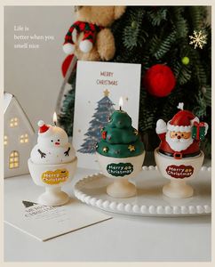 Christmas Scented Soy <b>Wax</b> <b>Candle</b> Cute Decorative Ornament Aromatherapy Cup Handmade Environment-Friendly Gift Souvenir Home - Product Image 2