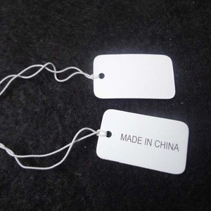 Etiqueta de papel hecha en China de 2.5x1.5 cm, blanca con letras negras para uso en prendas, etiquetas impresas personalizadas - Product Image 2
