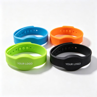 Bracelet en silicone personnalisé avec logo RFID NFC NTAG424, étanche, réglable, pour salle de sport, piscine, hôpital, vente en gros, cadeau