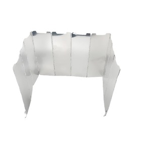Portable Gas <b>Stove</b> Windshield 24x8.5cm 10 Pieces Foldable Aluminum Alloy Outdoor Camping With Carry Bag - Product Image 2