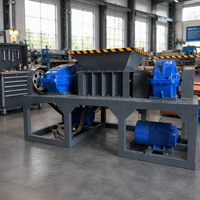Broyeur à double arbre pour usine de moulage par injection et d'extrusion, équipement de recyclage des déchets plastiques et de réduction des déchets