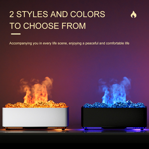 Toptan yaratıcı alev aromaterapi makinesi atmosfer lamba uçucu yağ difüzör ev ofis masaüstü alev nemlendirici - Product Image 4